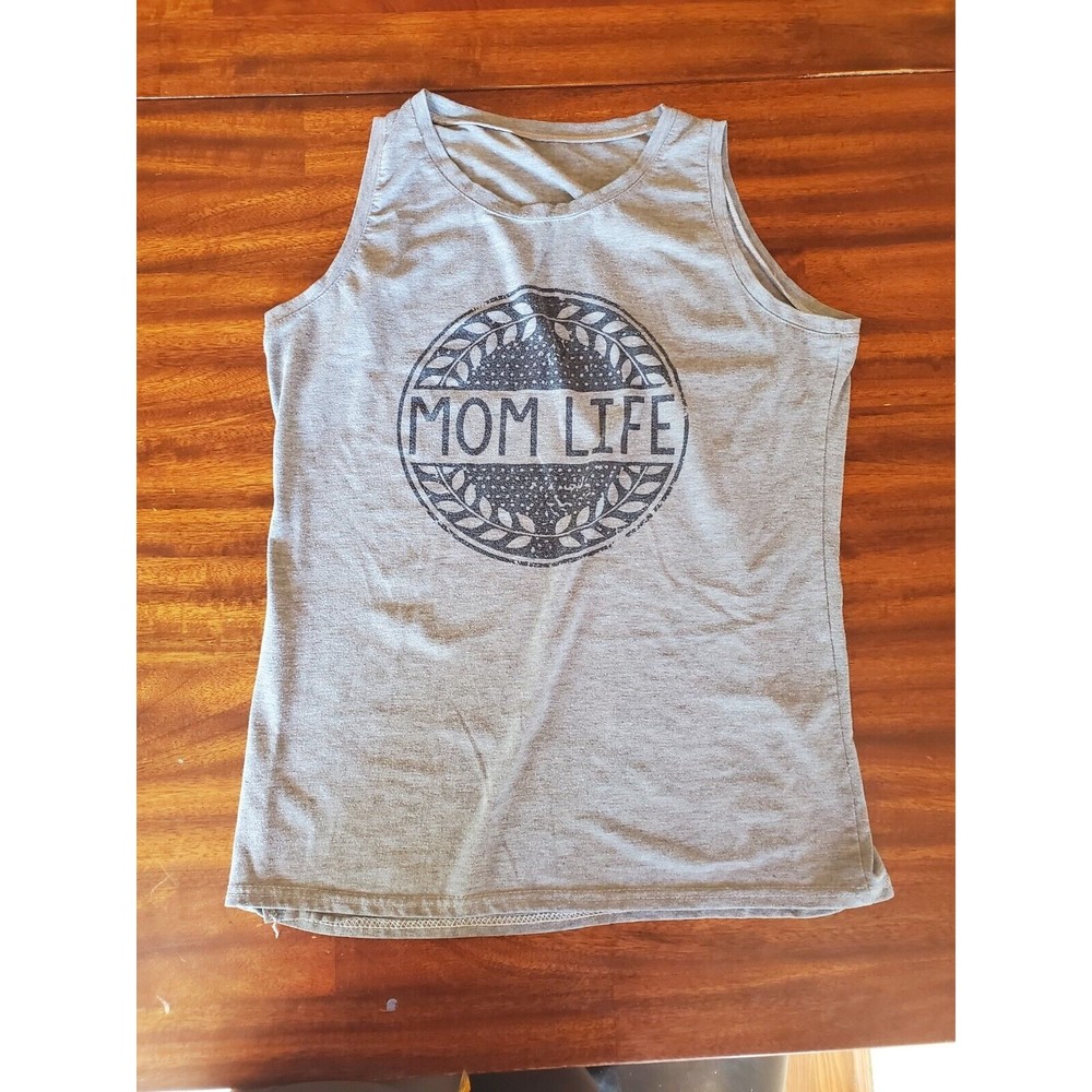 4/15 MOM LIFE Tank Top Mother Wife Family Graphic Tank Top Size Large ECU
